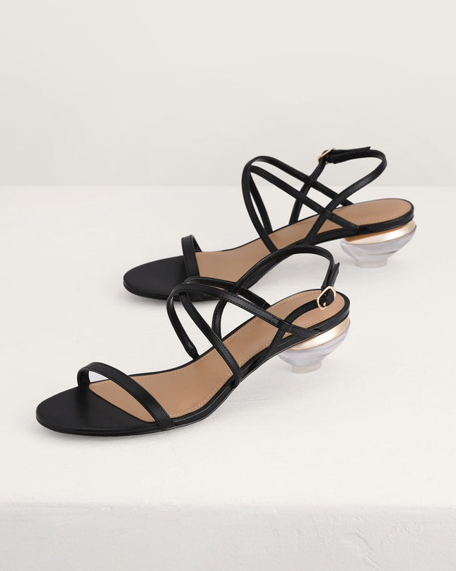 Strappy Heeled Slingback Sandals
