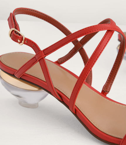 Strappy Heeled Slingback Sandals