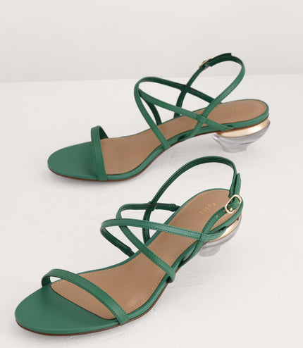 Strappy Heeled Slingback Sandals