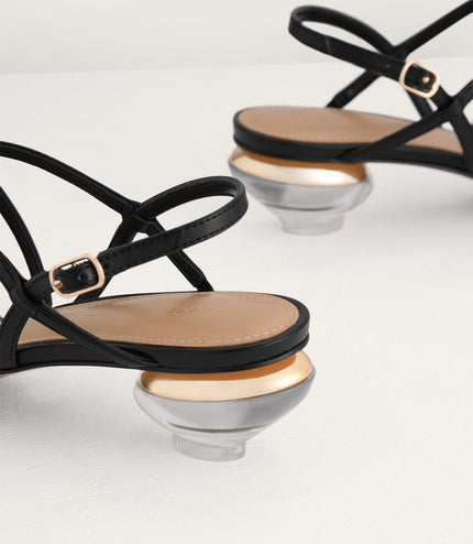 Strappy Heeled Slingback Sandals