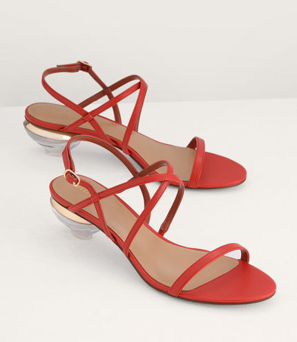Strappy Heeled Slingback Sandals