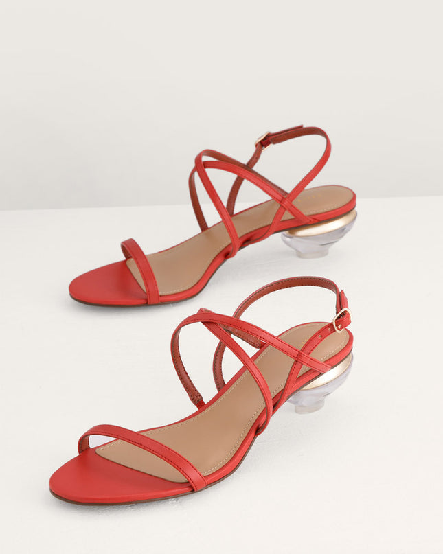 Strappy Heeled Slingback Sandals