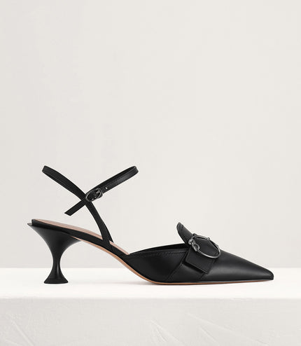 Buckle Slingback Pumps