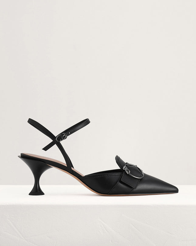 Buckle Slingback Pumps