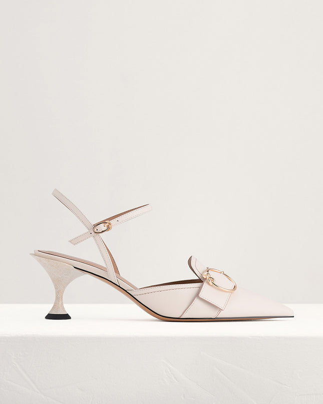 Buckle Slingback Pumps