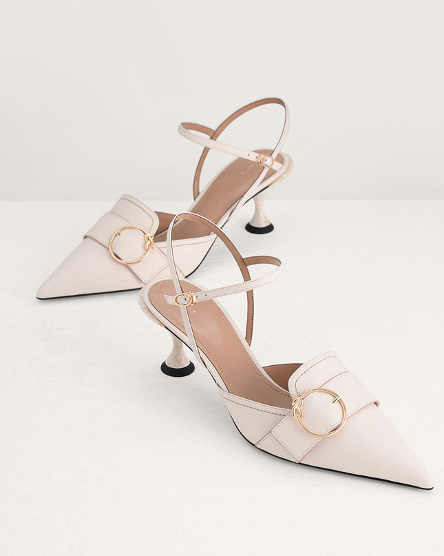 Buckle Slingback Pumps