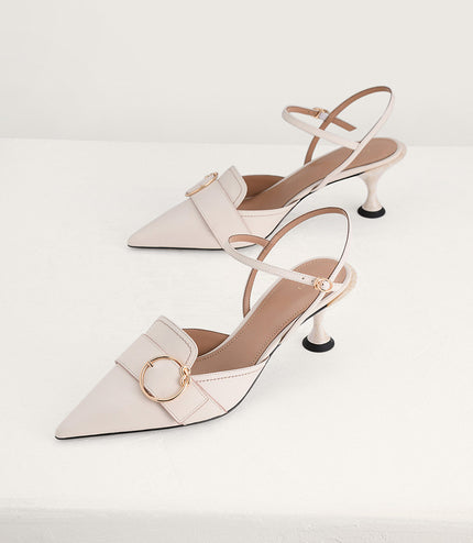 Buckle Slingback Pumps