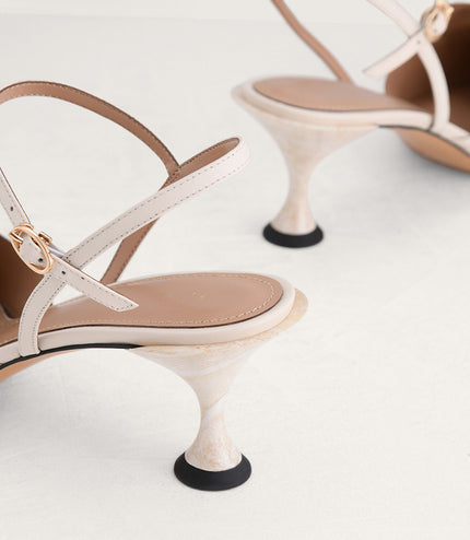 Buckle Slingback Pumps