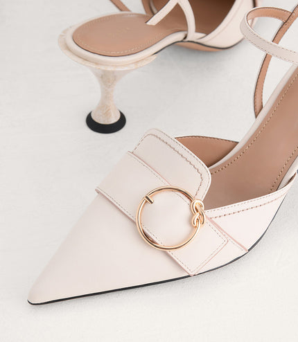 Buckle Slingback Pumps