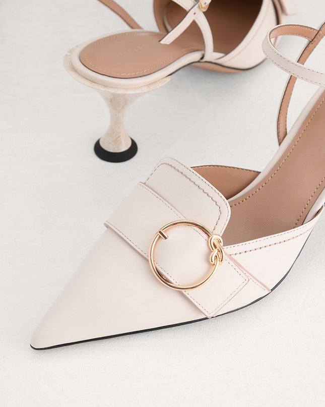 Buckle Slingback Pumps