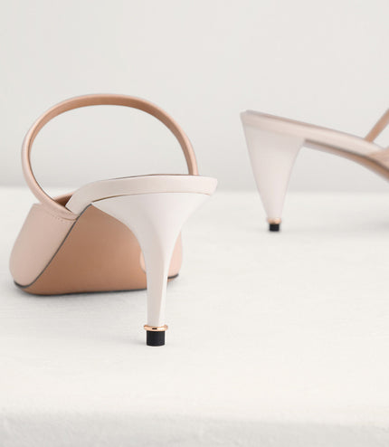 Satin Heeled Mules