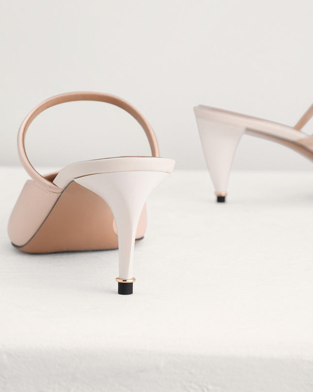 Satin Heeled Mules