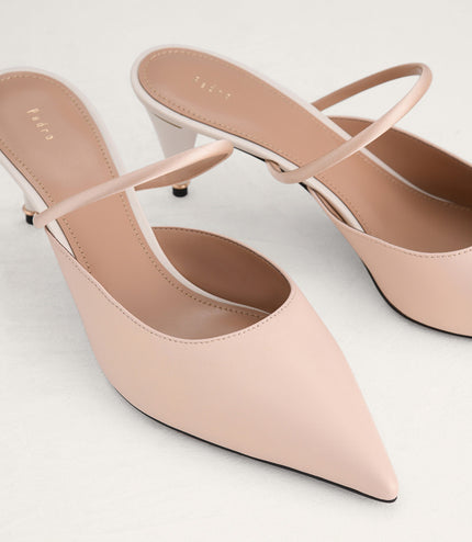 Satin Heeled Mules
