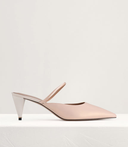Satin Heeled Mules