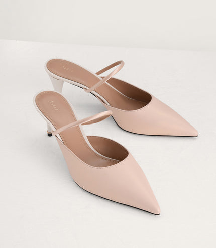 Satin Heeled Mules