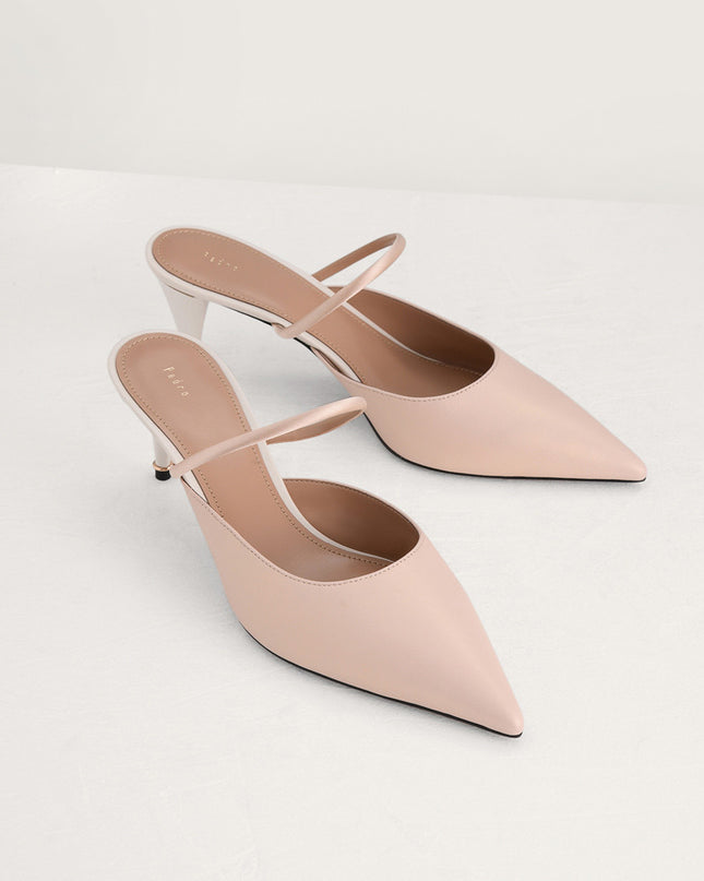 Satin Heeled Mules