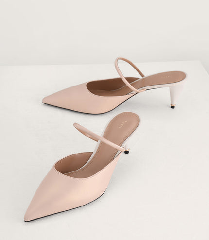 Satin Heeled Mules