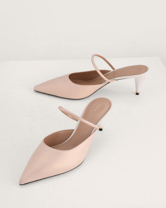 Satin Heeled Mules