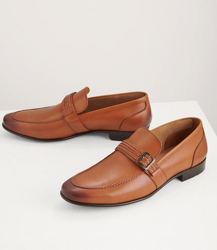 Buckled Leather Loafers