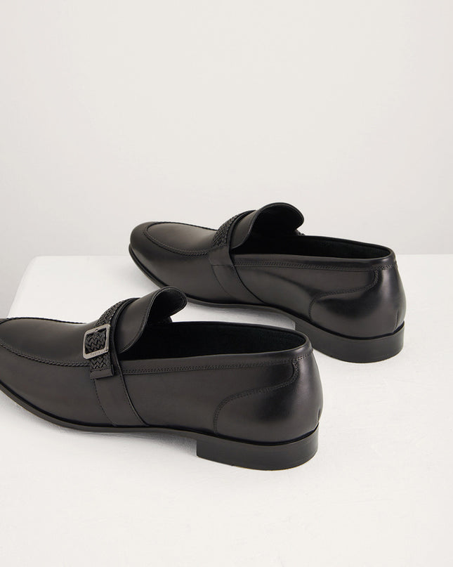 Buckled Leather Loafers