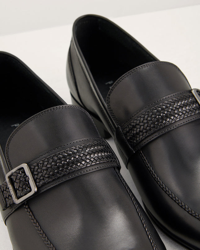 Buckled Leather Loafers