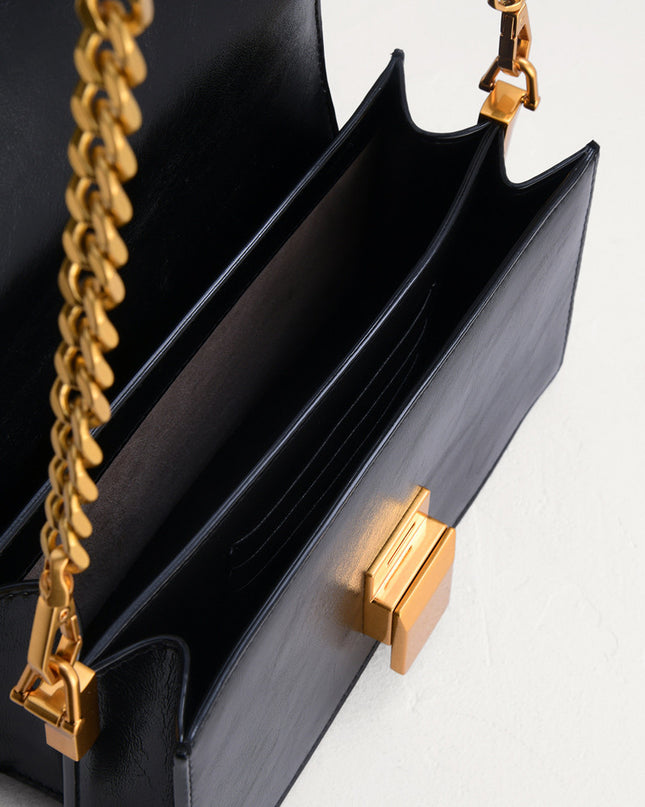 Gold Buckled Mini Shoulder Bag