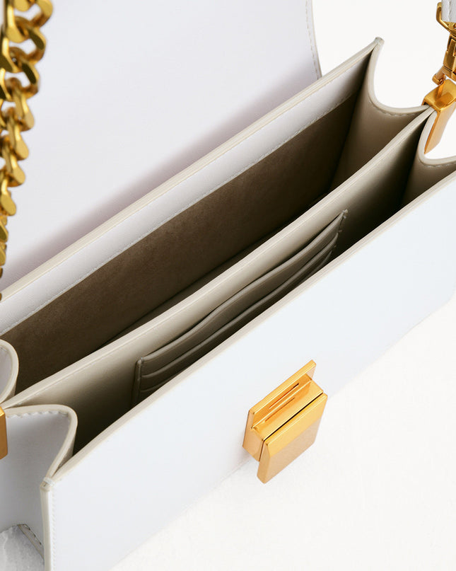 Gold Buckled Mini Shoulder Bag