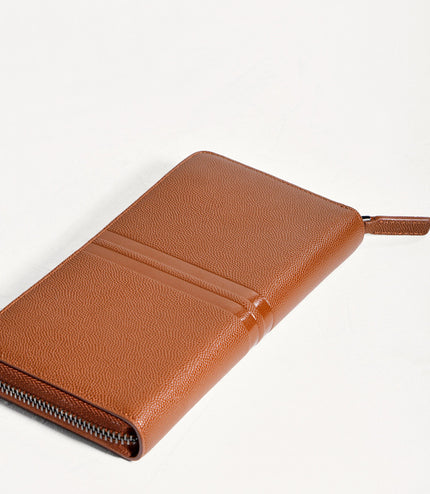 Striped Long Leather Wallet