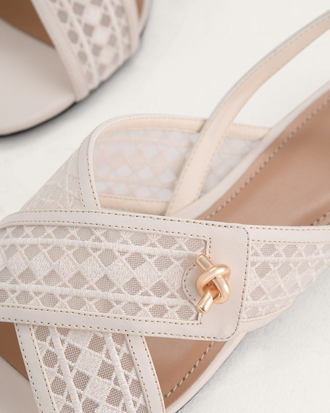 Mesh Slingback Flats