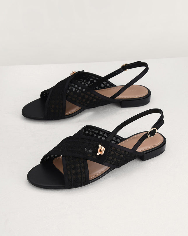 Mesh Slingback Flats