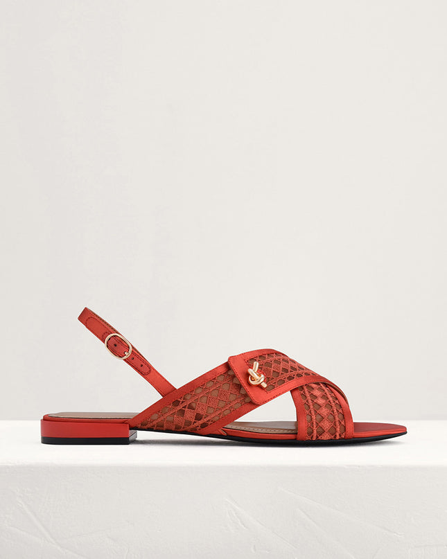 Mesh Slingback Flats