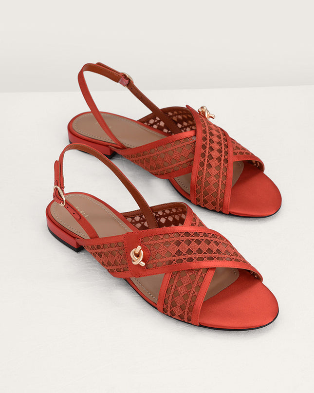 Mesh Slingback Flats