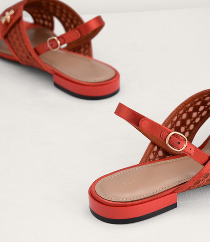 Mesh Slingback Flats