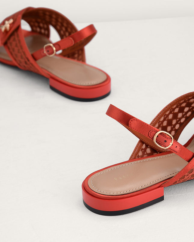 Mesh Slingback Flats
