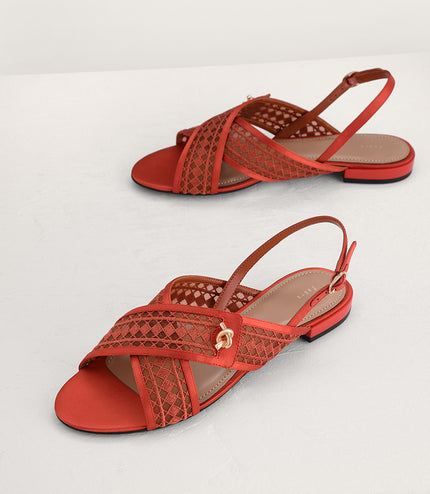 Mesh Slingback Flats