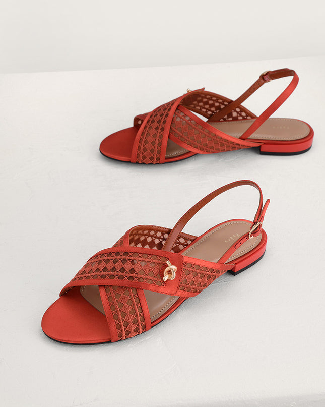 Mesh Slingback Flats