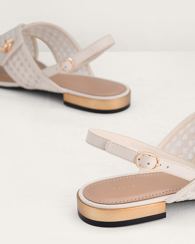 Mesh Slingback Flats