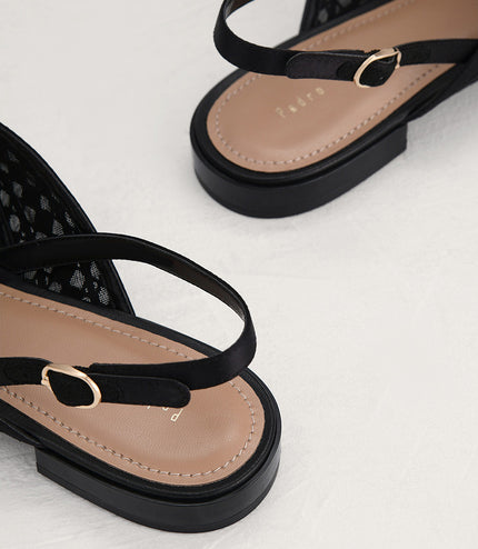 Mesh Slingback Flats