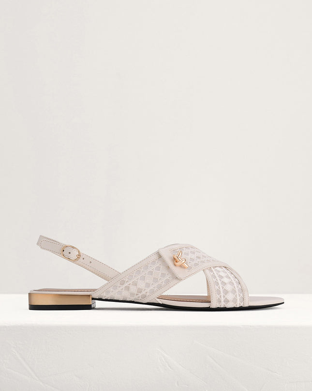 Mesh Slingback Flats