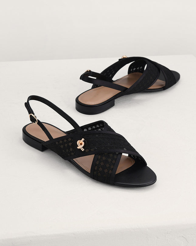 Mesh Slingback Flats
