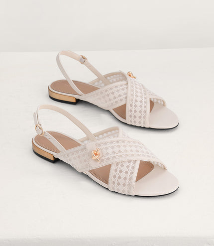 Mesh Slingback Flats