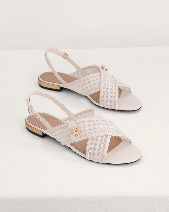 Mesh Slingback Flats