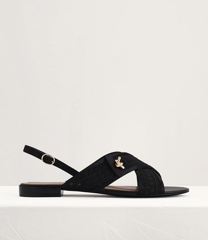 Mesh Slingback Flats