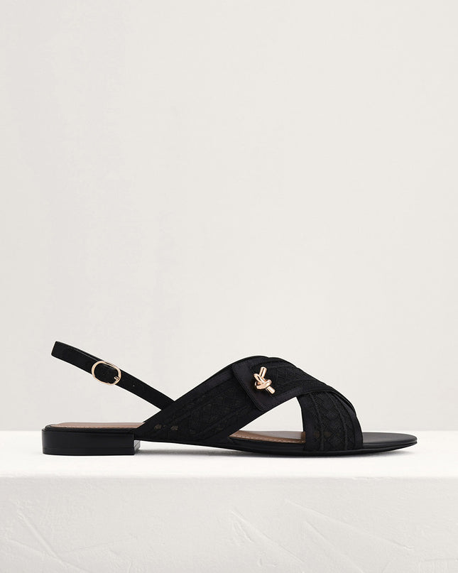 Mesh Slingback Flats