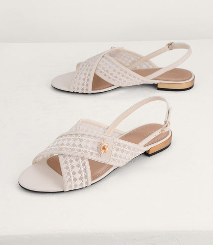 Mesh Slingback Flats