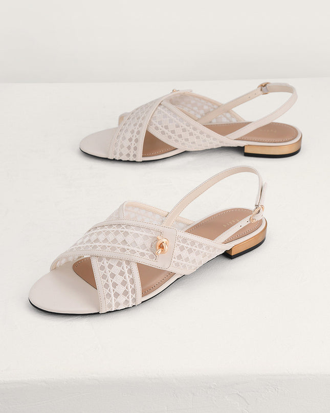 Mesh Slingback Flats