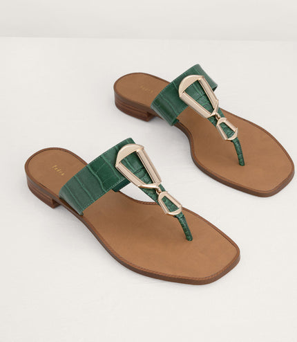 Buckled Thong Sandals