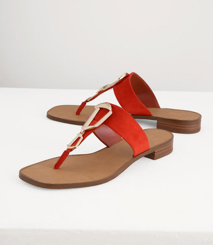 Buckled Thong Sandals