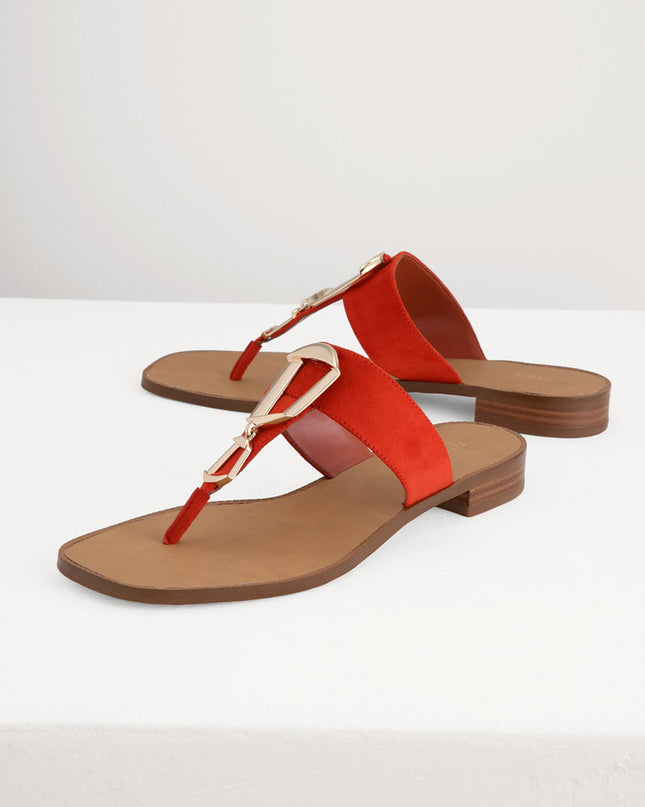 Buckled Thong Sandals