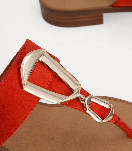 Buckled Thong Sandals